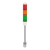 Harmony XVM, Modular tower lights, aluminium, red/orange/green, Ø45, steady, super bright LED with buzzer, 24 V AC/DC