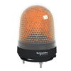 Illuminated beacon with buzzer, orange, Ø100, 70...90 dB, integral LED, 100...230 V AC