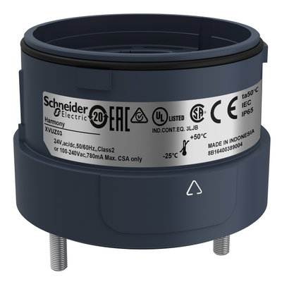 Fixing unit for modular tower lights, black, Ø60, 2 pins direct mounting