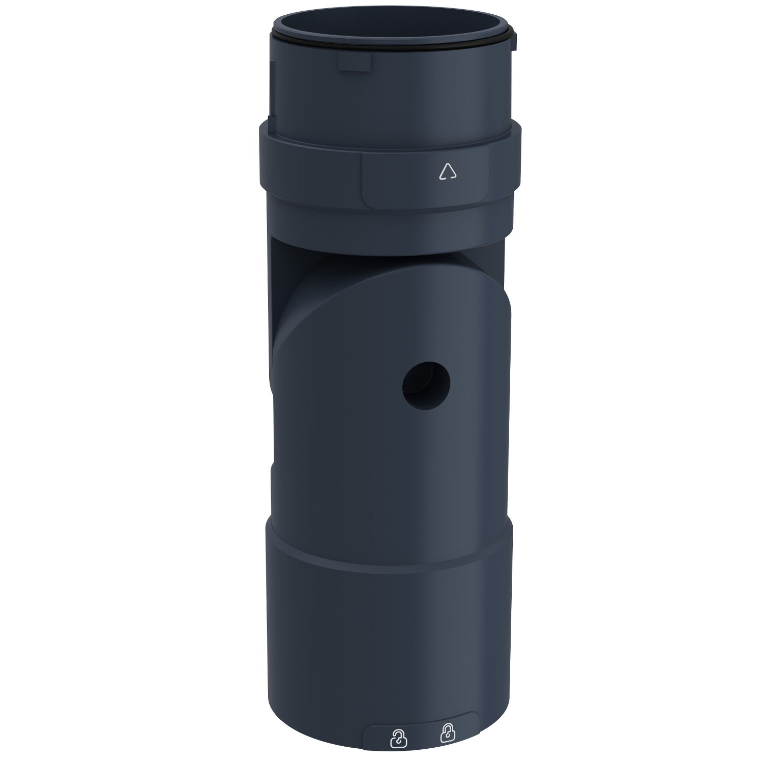 Flexible mounting unit for use on horizontal or vertical support for modular tower lights, black, Ø60