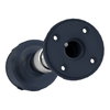 Fixing plate with adjustable aluminium pole 210 to 385 mm for modular tower lights, black, Ø60