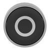 Black flush pushbutton head Ø22 spring return "O"