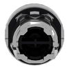 Black flush pushbutton head Ø22 spring return "O"