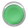 Green recessed pushbutton head Ø22 spring return unmarked