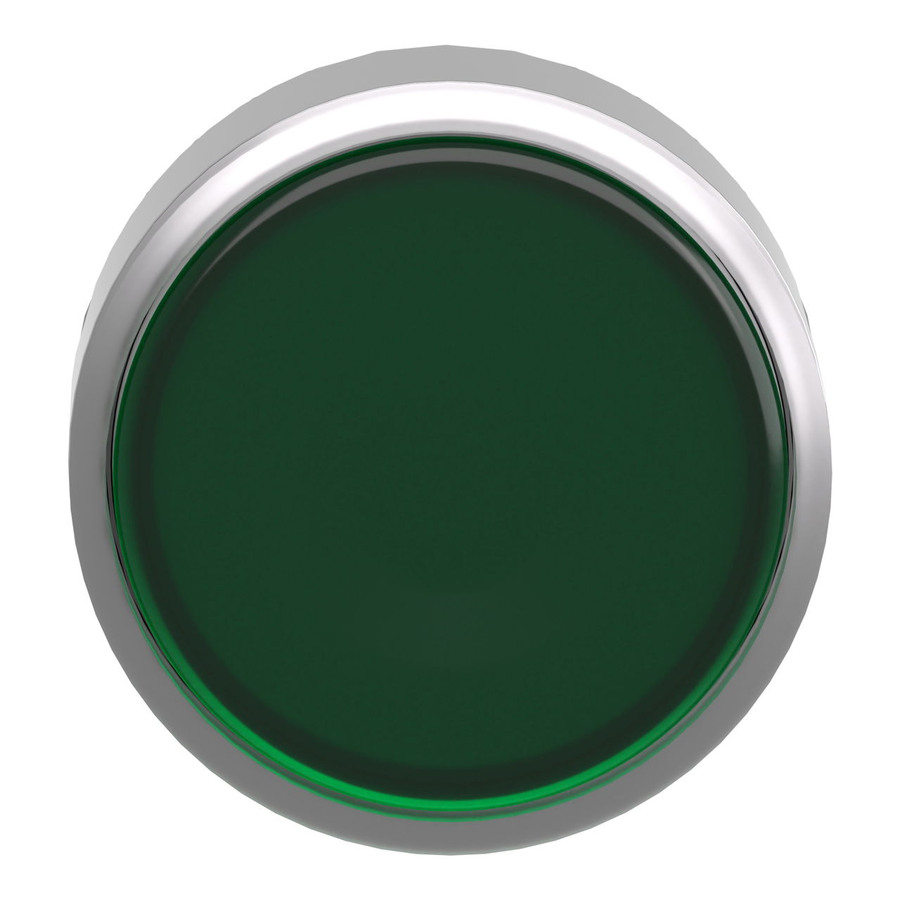 Head for illuminated push button, Harmony XB4, metal, green flush, 22mm, universal LED, push-push, unmarked – Image 4 of 9