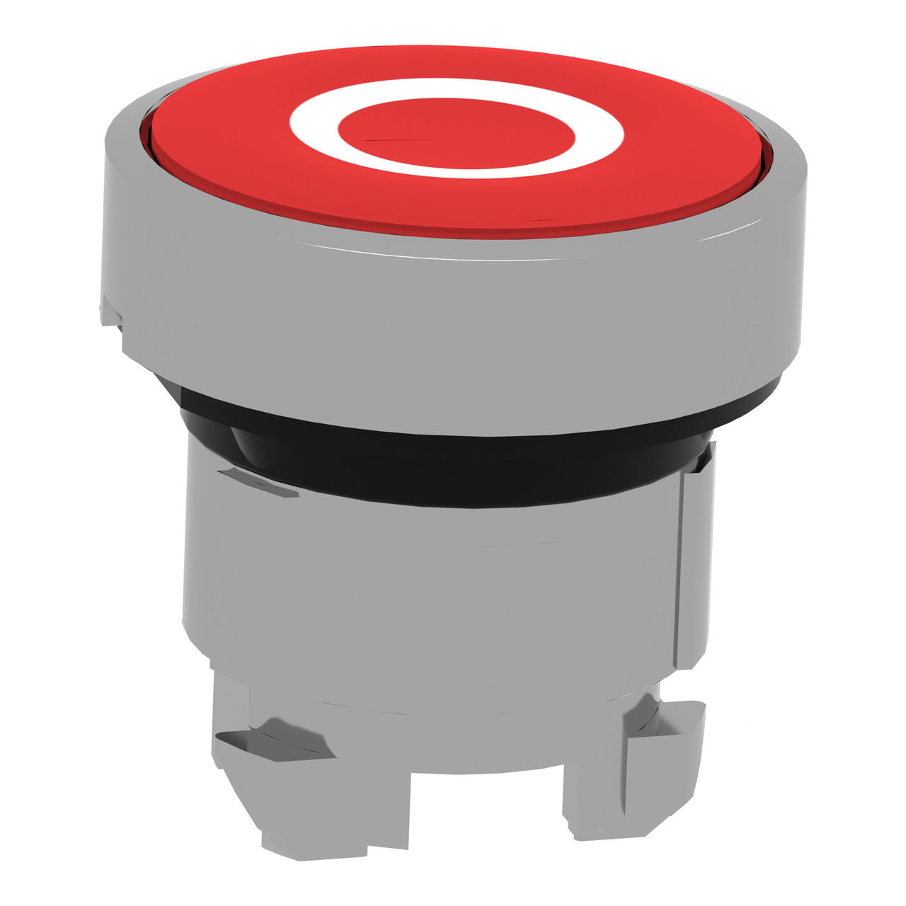 Red flush pushbutton head Ø22 spring return "O" – Image 3 of 9