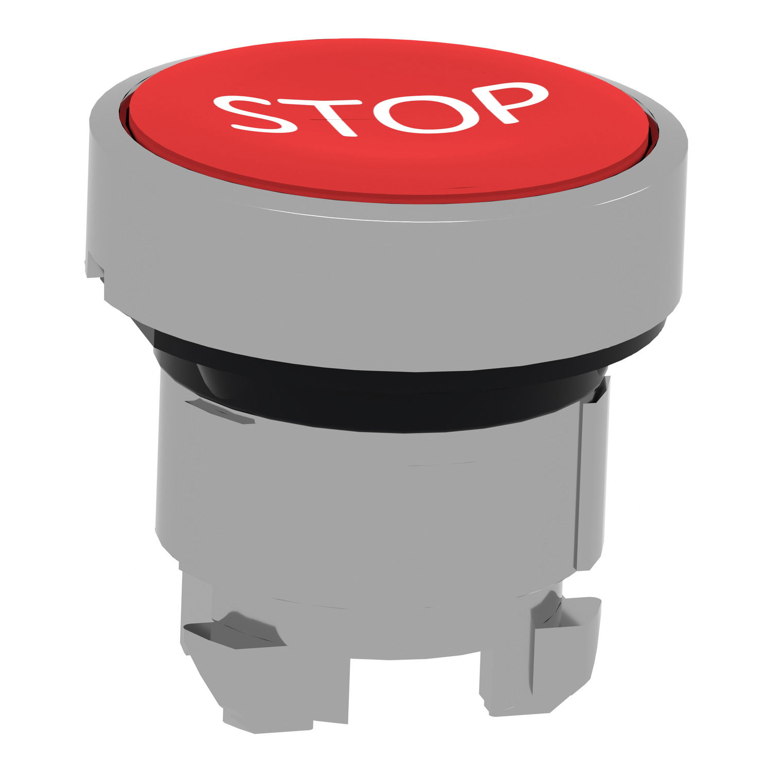 Red flush pushbutton head Ø22 spring return "STOP" – Image 3 of 9
