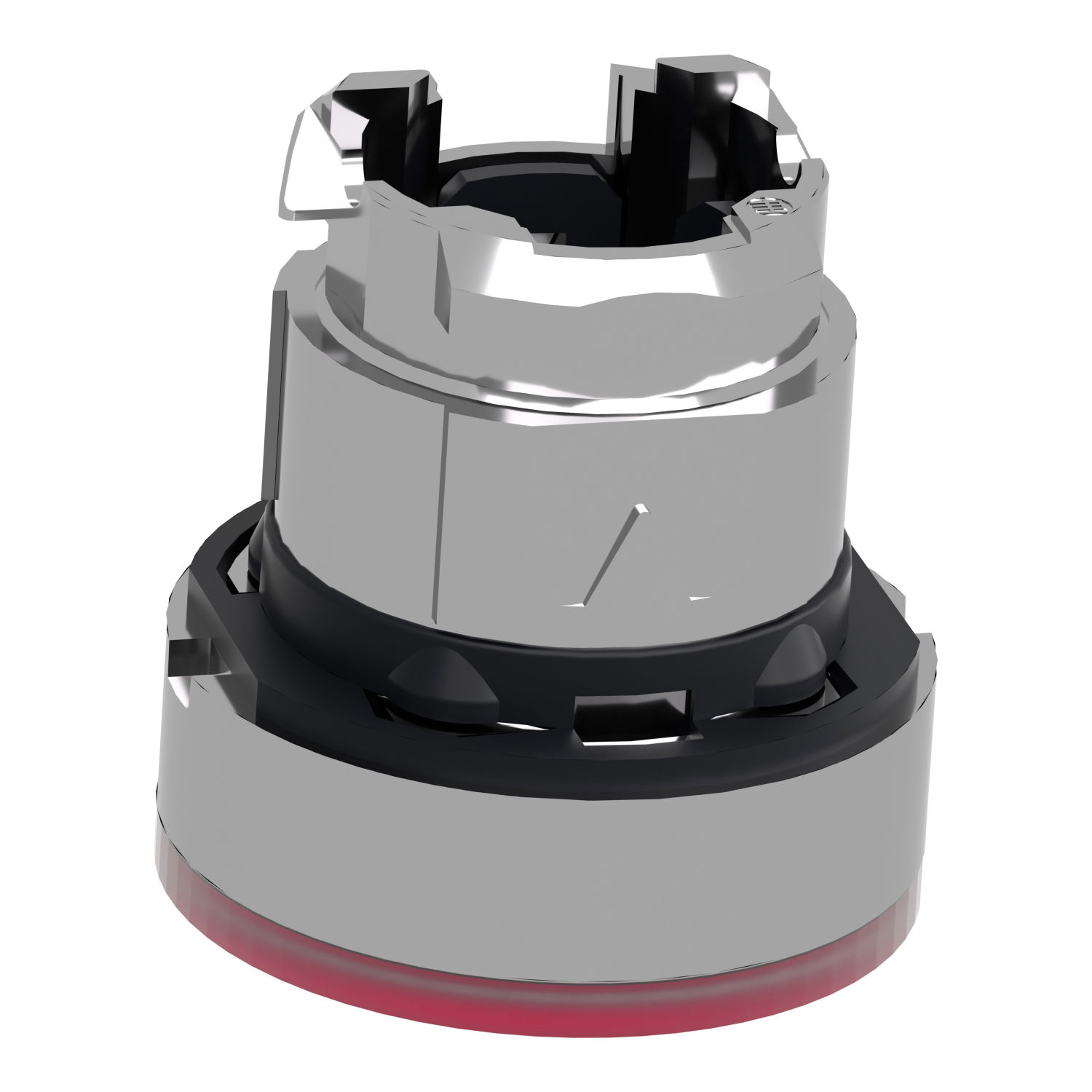 Head for illuminated push button, Harmony XB4, metal, red flush, 22mm, universal LED, push-push, unmarked – Image 5 of 9