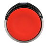 Push button head, metal, flush, red, Ø22, spring return, unmarked
