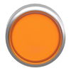 Head for illuminated push button, Harmony XB4, metal, orange flush, 22mm, universal LED, spring return, plan lens