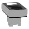 White flush/black flush double-headed pushbutton Ø22 unmarked