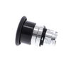 Pilzdrucktaster, Frontelement, Harmony XB4, Metall, 22mm, schwarz, Pilz 40mm, unbeschriftet, tastend