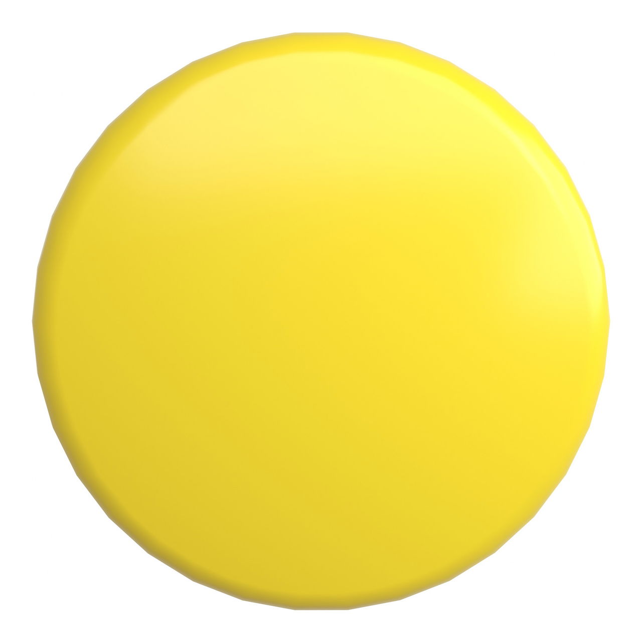 Mushroom push button head Ø40, metal, yellow, Ø22, spring return – Image 4 of 9