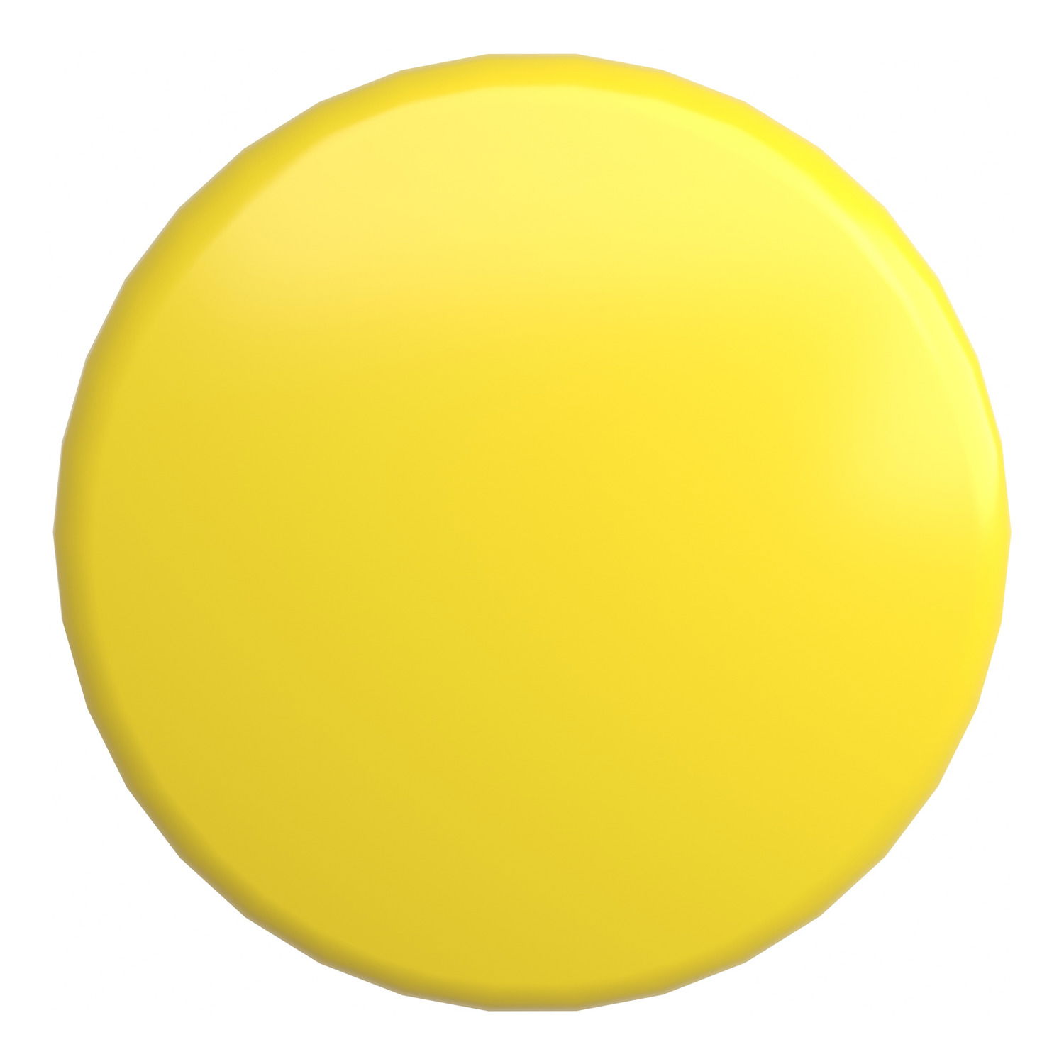 Mushroom push button head Ø40, metal, yellow, Ø22, spring return – Image 4 of 9