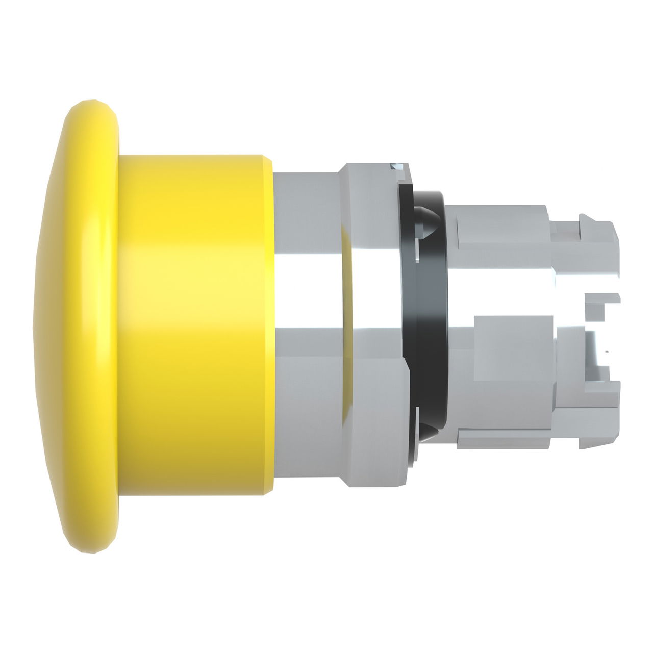 Mushroom push button head Ø40, metal, yellow, Ø22, spring return – Image 7 of 9
