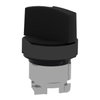 Harmony XB4, Selector switch head, black metal, black, Ø22, 2 positions, stay put