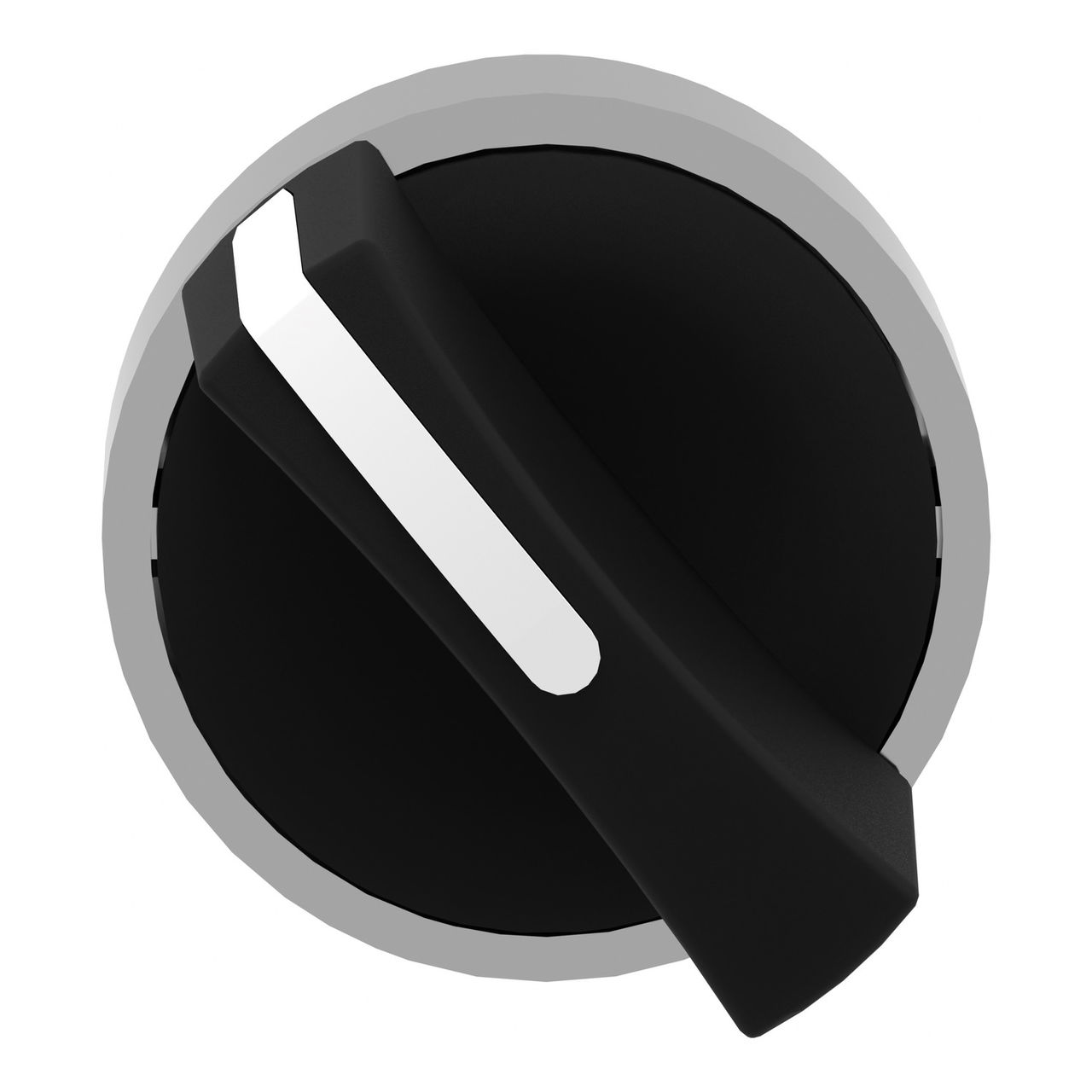 Black selector switch head Ø22 2-position spring return – Image 4 of 9