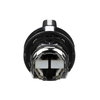 Black selector switch head Ø22 3-position spring return