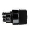 Black selector switch head Ø22 3-position spring return
