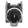 Potentiometer, Frontelement, Harmony XB4, Metall, 22mm, schwarz, für Potentiometer mit Achslänge 45-50mm, Achse 6mm