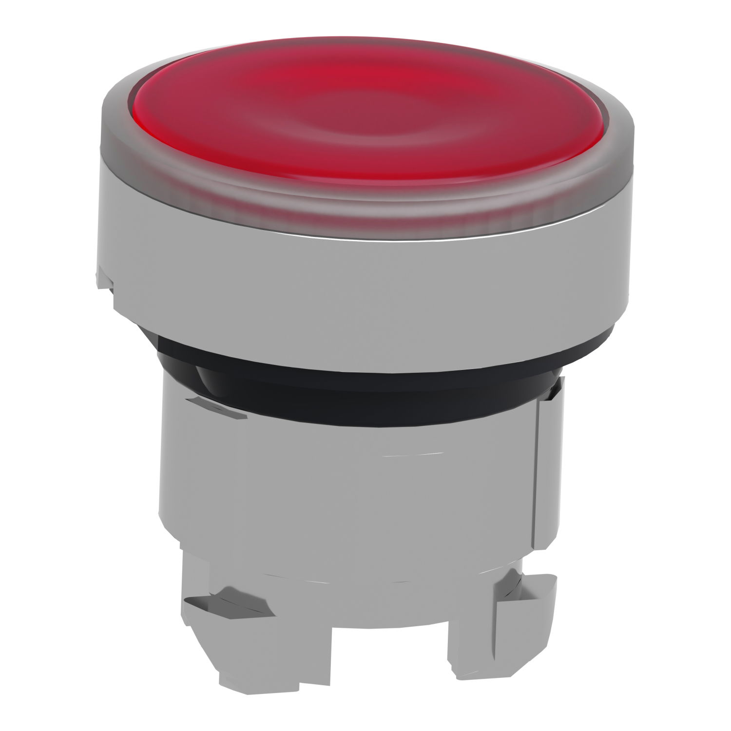 Head for illuminated push button, Harmony XB4, metal, red flush, 22mm, universal LED, push-push, unmarked – Image 3 of 9