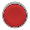 Red flush pushbutton head Ø22 push-push unmarked