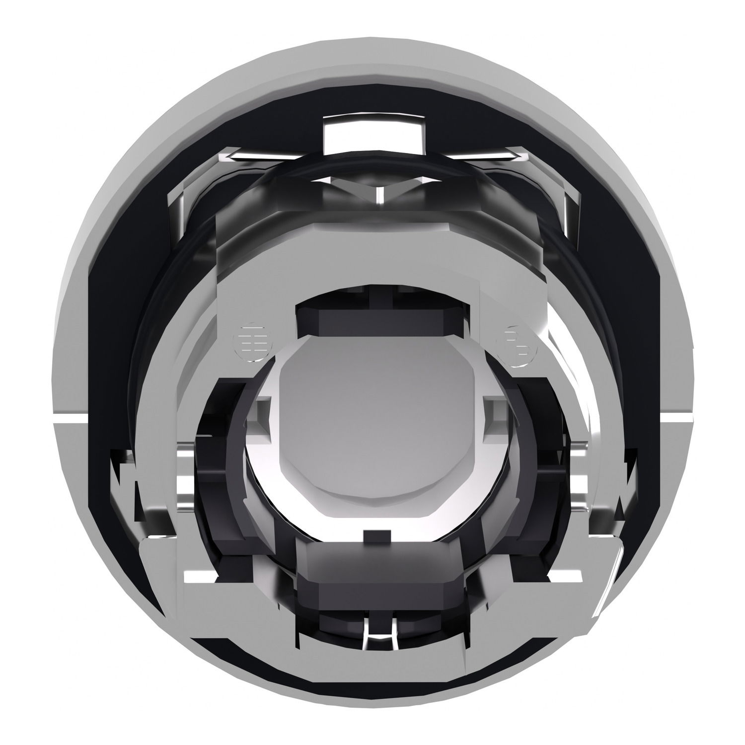 Head for illuminated push button, Harmony XB4, metal, green projecting, 22mm, push-push, universal LED, unmarked – Image 2 of 9