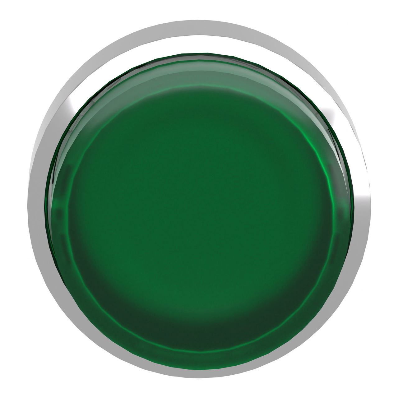 Head for illuminated push button, Harmony XB4, metal, green projecting, 22mm, push-push, universal LED, unmarked – Image 4 of 9
