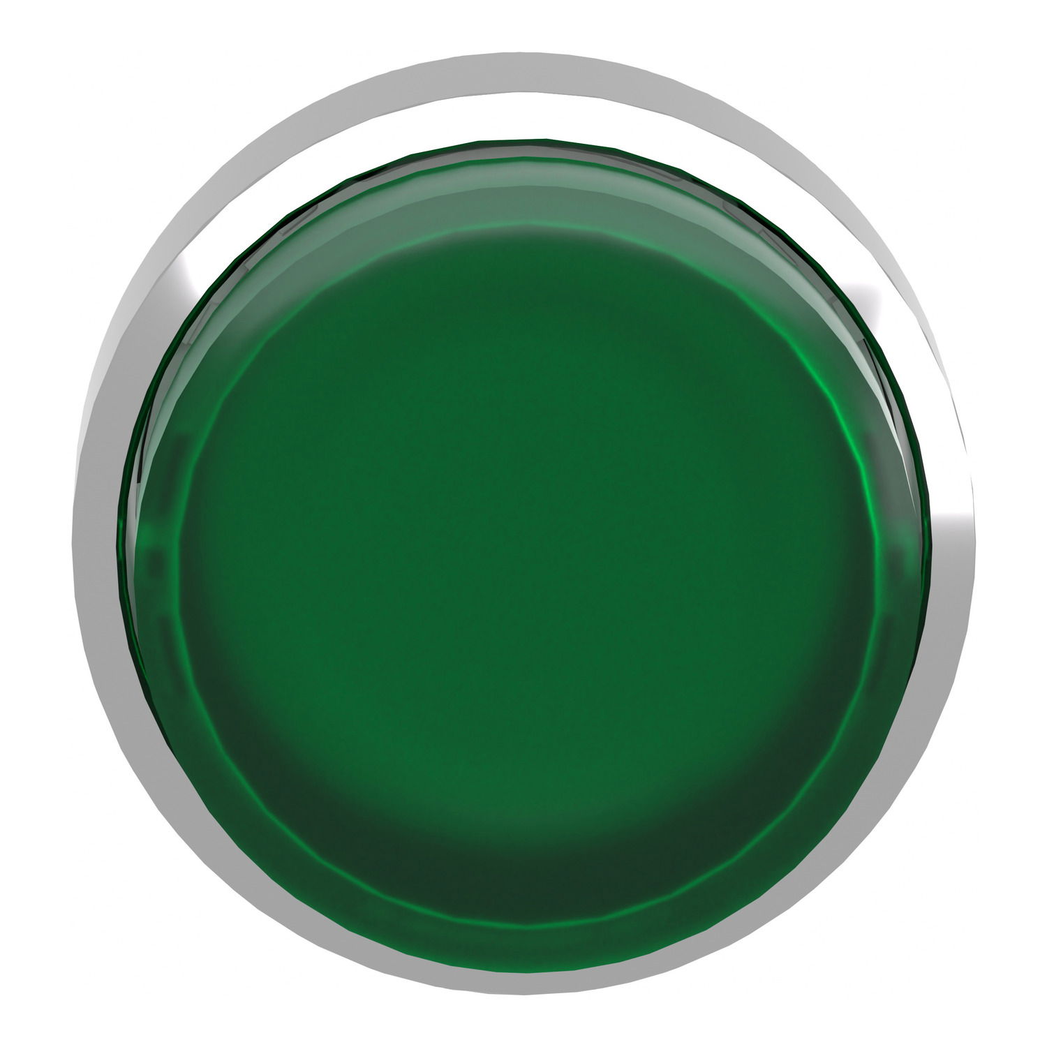 Head for illuminated push button, Harmony XB4, metal, green projecting, 22mm, push-push, universal LED, unmarked – Image 4 of 9