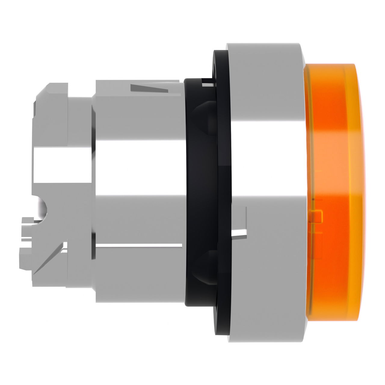 Head for illuminated push button, Harmony XB4, metal, orange projecting, 22mm, push-push, universal LED, unmarked – Image 6 of 9