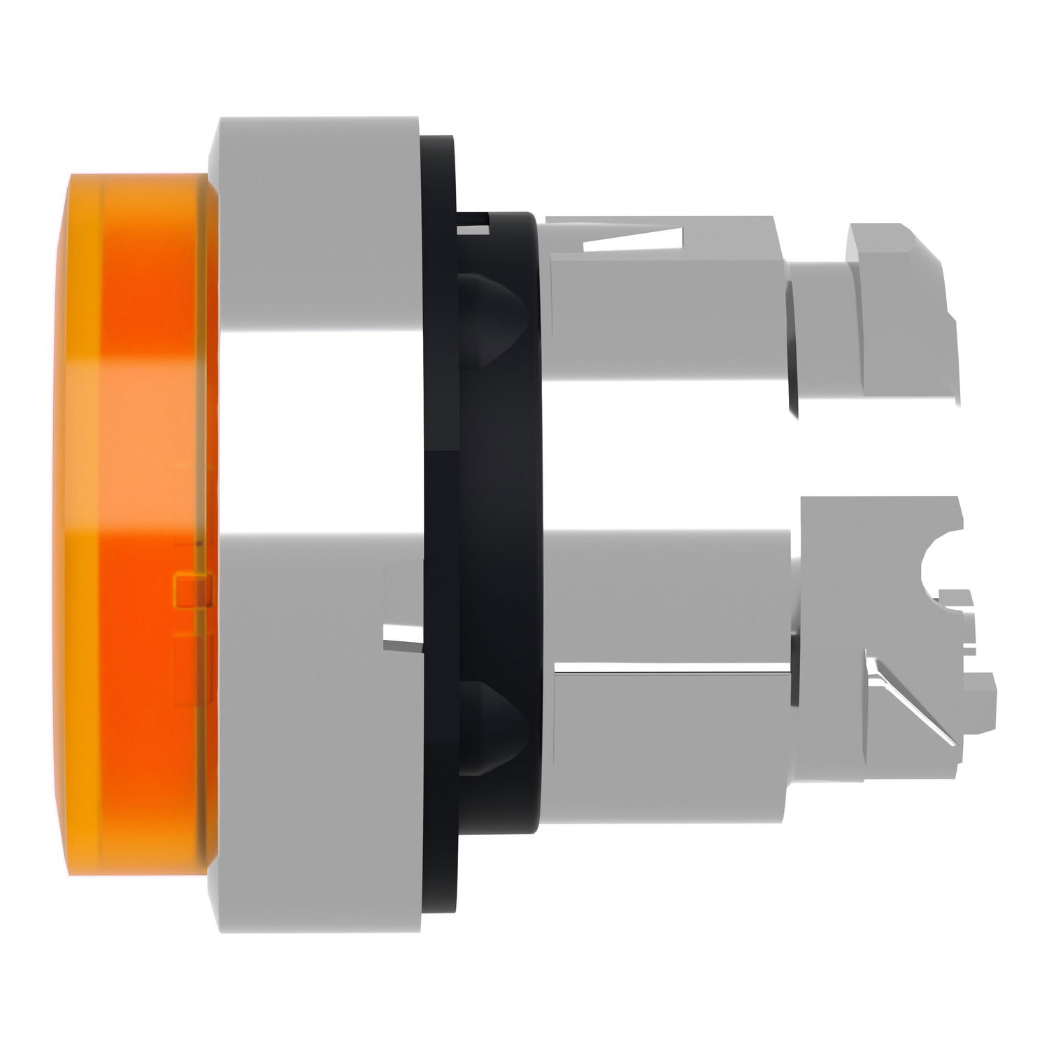 Head for illuminated push button, Harmony XB4, metal, orange projecting, 22mm, push-push, universal LED, unmarked – Image 7 of 9