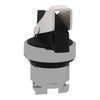 Black selector switch head Ø22 2-position stay put