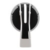 Black selector switch head Ø22 2-position stay put