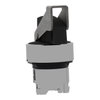 Black selector switch head Ø22 3-position stay put