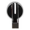 Black selector switch head Ø22 3-position stay put
