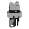 Black selector switch head Ø22 3-position stay put