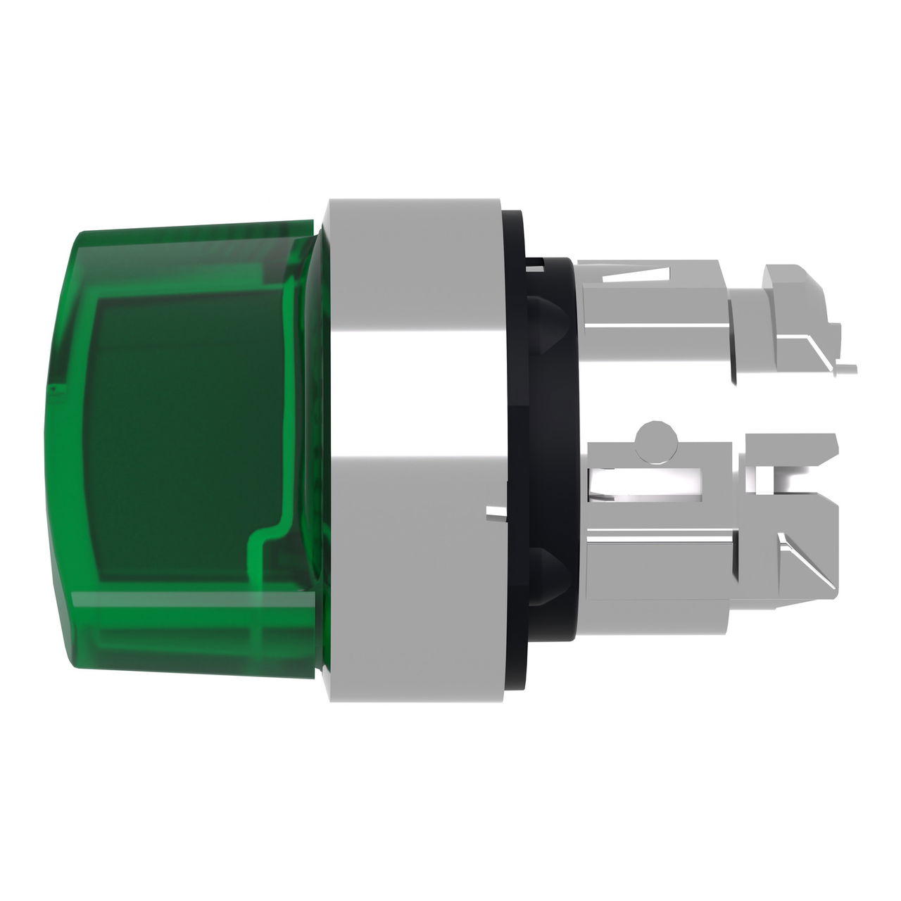 Head for illuminated selector switch, Harmony XB4, metal, green handle, 22mm, universal LED, 2 positions, stay put – Image 7 of 9