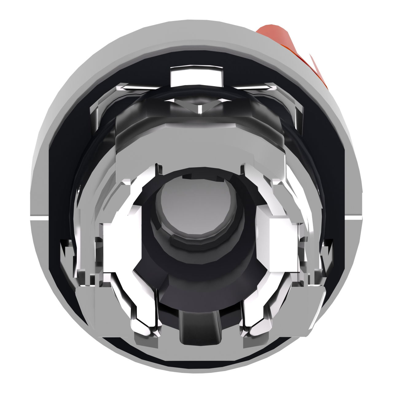 Head for illuminated selector switch, Harmony XB4, metal, orange handle, 22mm, universal LED, 2 positions, stay put – Image 2 of 9