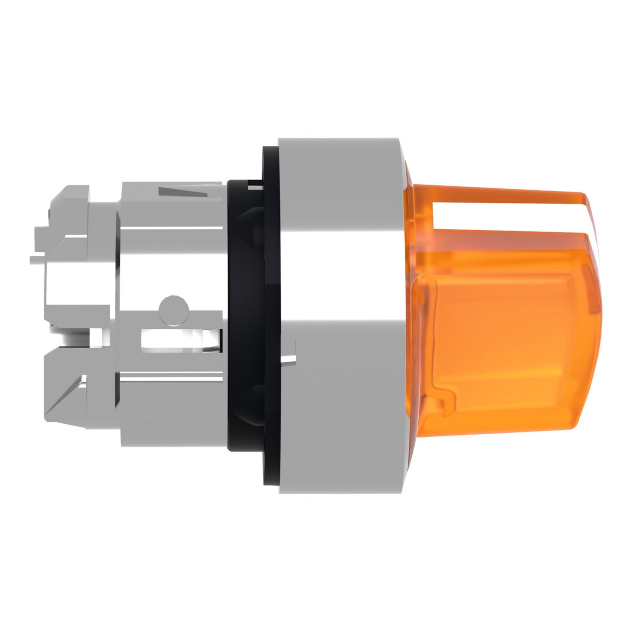Head for illuminated selector switch, Harmony XB4, metal, orange handle, 22mm, universal LED, 2 positions, stay put – Image 6 of 9