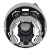 Head for illuminated selector switch, Harmony XB4, chromium metal, blue handle, 22mm, universal LED, 2 positions