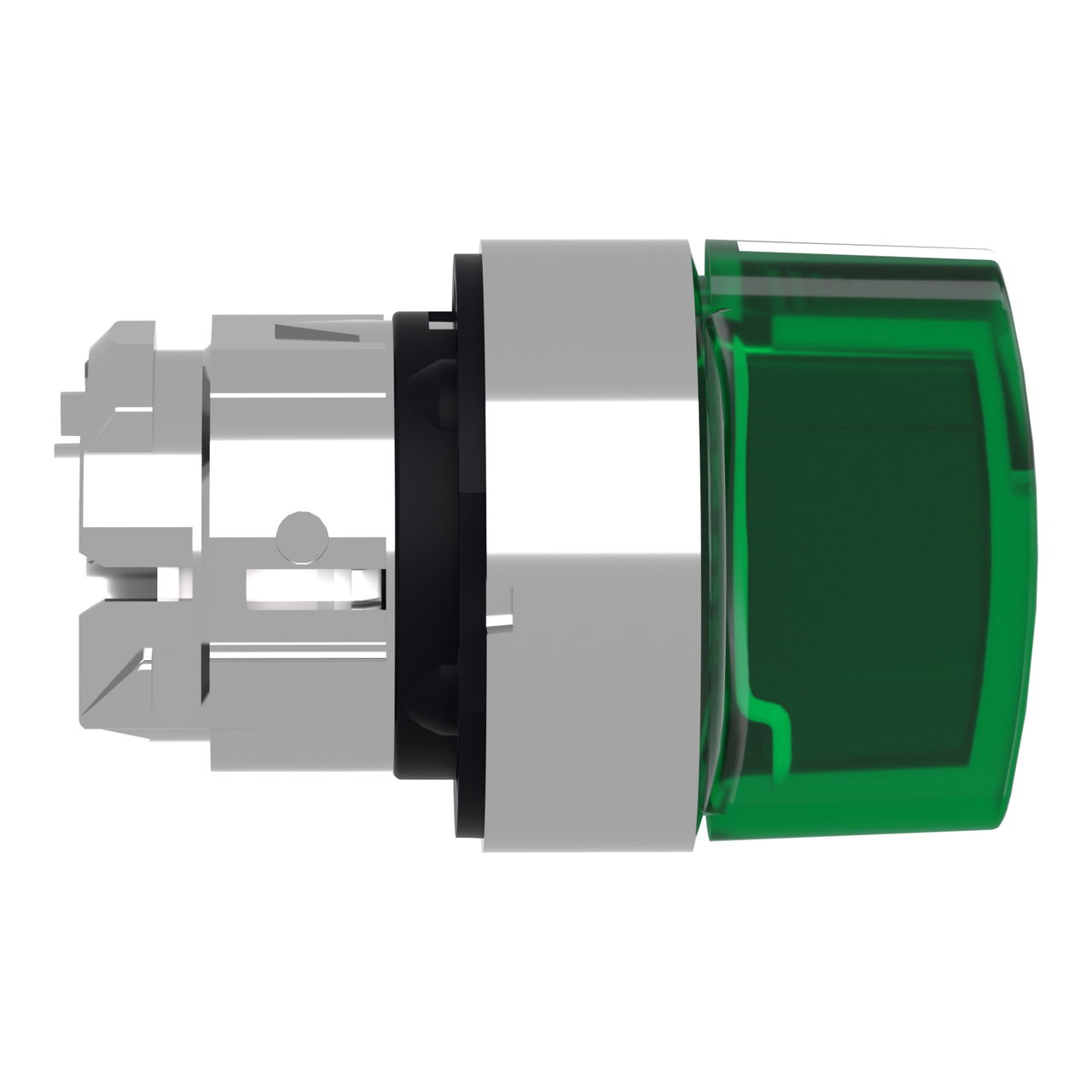 Head for illuminated selector switch, Harmony XB4, metal, green handle, 22mm, universal LED, 3 positions, stay put – Image 6 of 9