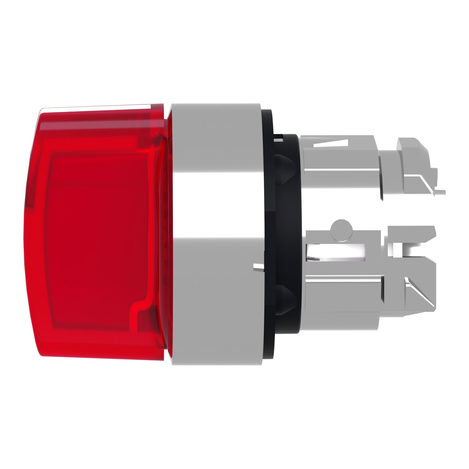 Head for illuminated selector switch, Harmony XB4, chromium metal, red handle, 22mm, universal LED, 3 positions, – Image 7 of 9