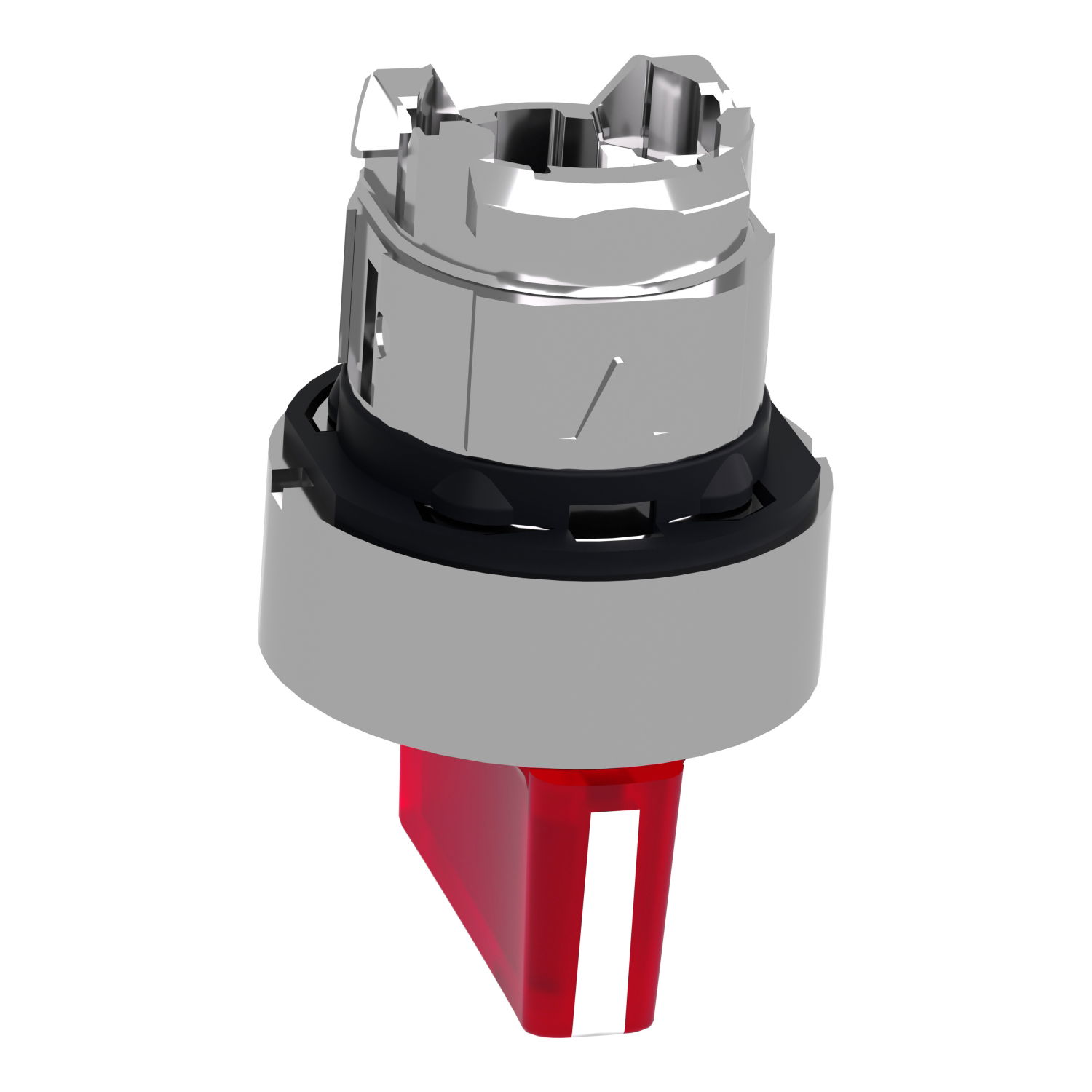 Head for illuminated selector switch, Harmony XB4, chromium metal, red handle, 22mm, universal LED, 3 positions, – Image 5 of 9