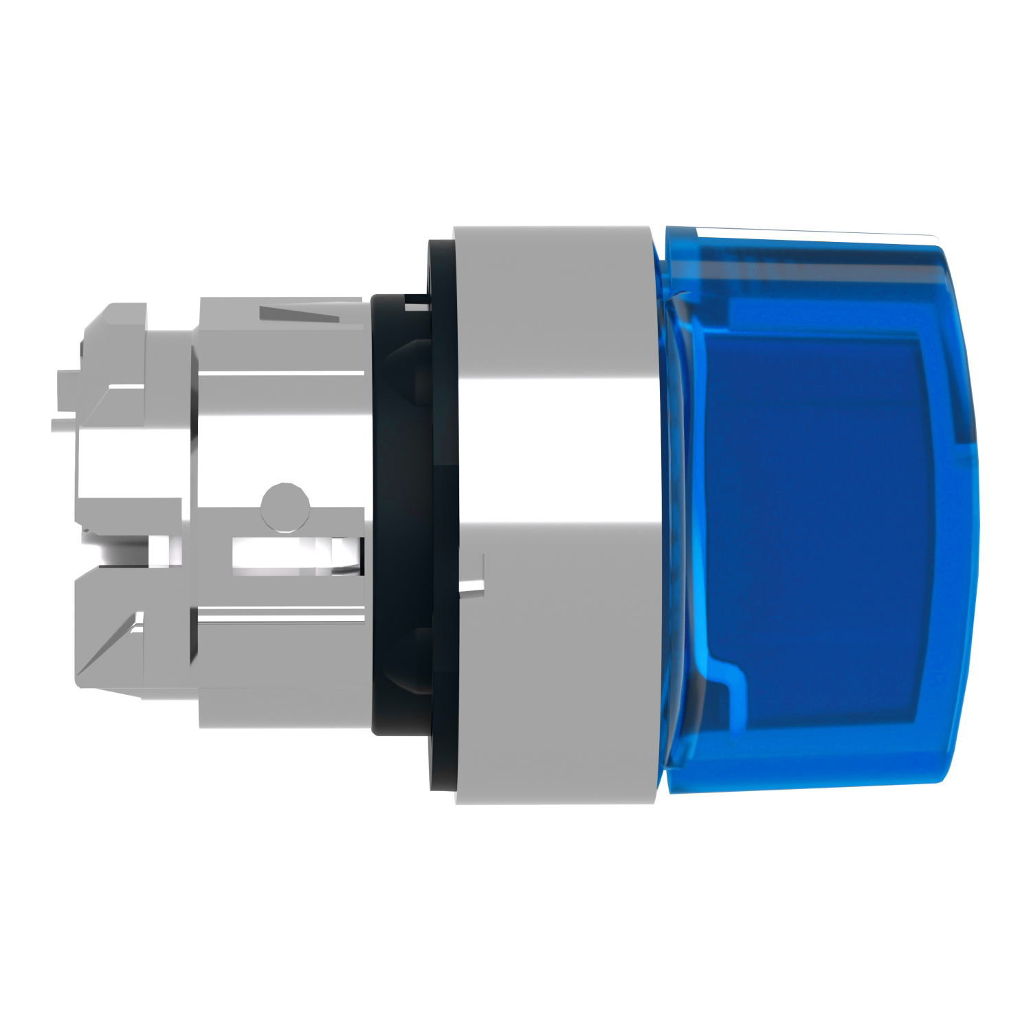 Head for illuminated selector switch, Harmony XB4, metal, blue handle, 22mm, universal LED, 3 positions, stay put – Image 6 of 9