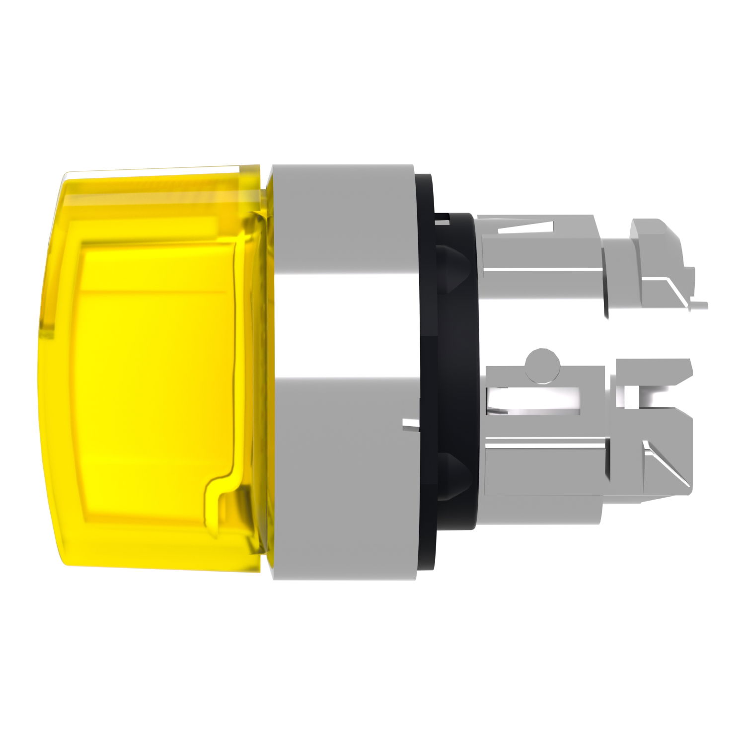 Head for illuminated selector switch, Harmony XB4, metal, yellow handle, 22mm, universal LED, 3 positions, stay put – Image 7 of 7