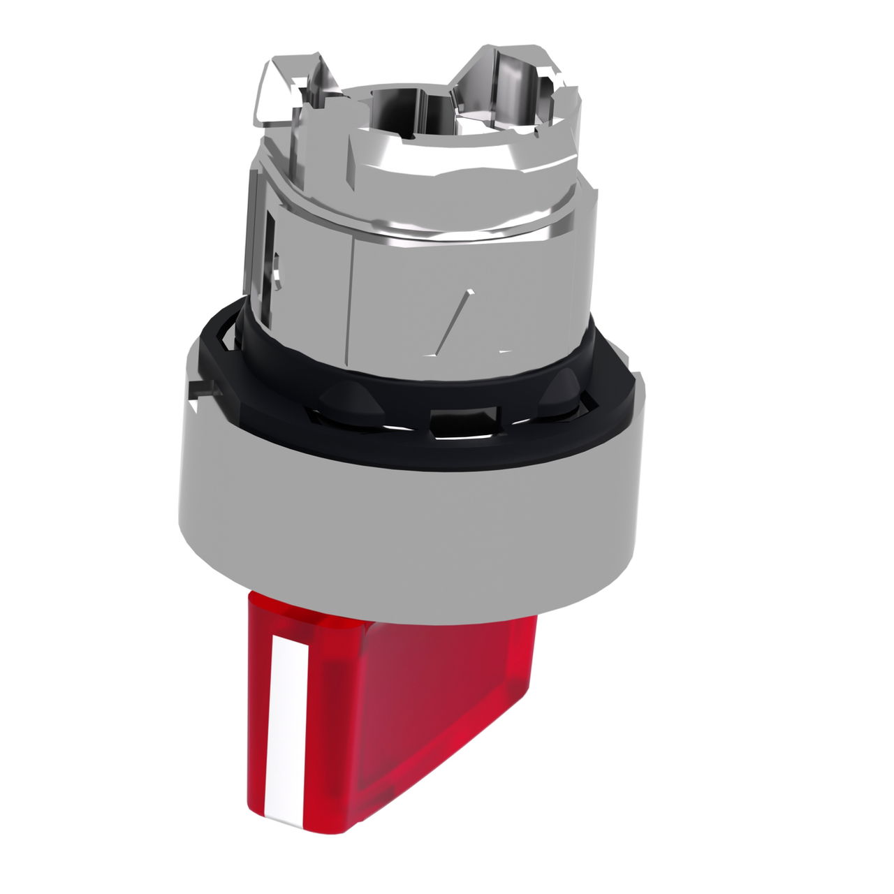 Head for illuminated selector switch, Harmony XB4, metal, red handle, 22mm, universal LED, 2 positions, stay put – Image 5 of 9