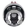 Head for illuminated selector switch, Harmony XB4, chromium metal, red handle, 22mm, universal LED, 3 positions, stay put