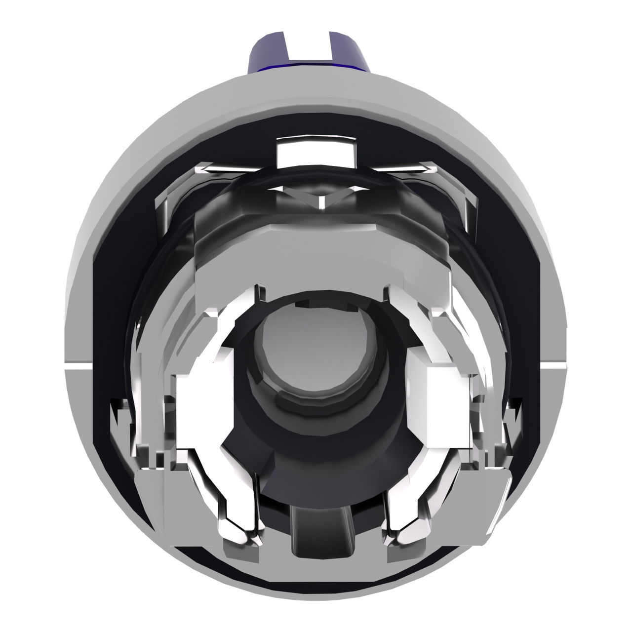 Head for illuminated selector switch, Harmony XB4, metal, blue handle, 22mm, universal LED, 3 positions, stay put – Image 2 of 9