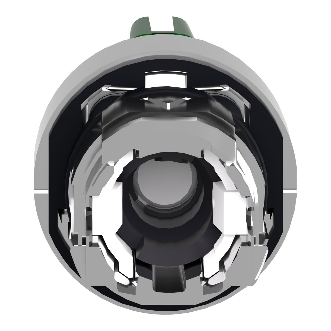 Head for illuminated selector switch, Harmony XB4, metal, green handle, 22mm, universal LED, 3 positions, stay put – Image 2 of 9