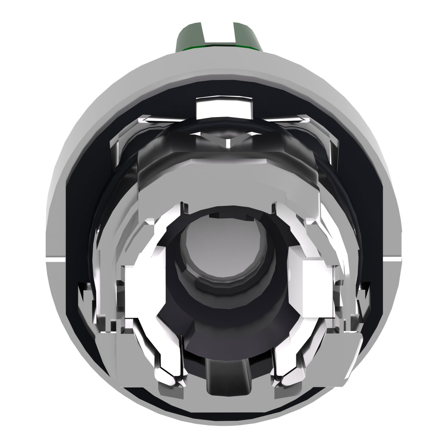 Head for illuminated selector switch, Harmony XB4, metal, green handle, 22mm, universal LED, 3 positions, stay put – Image 2 of 9